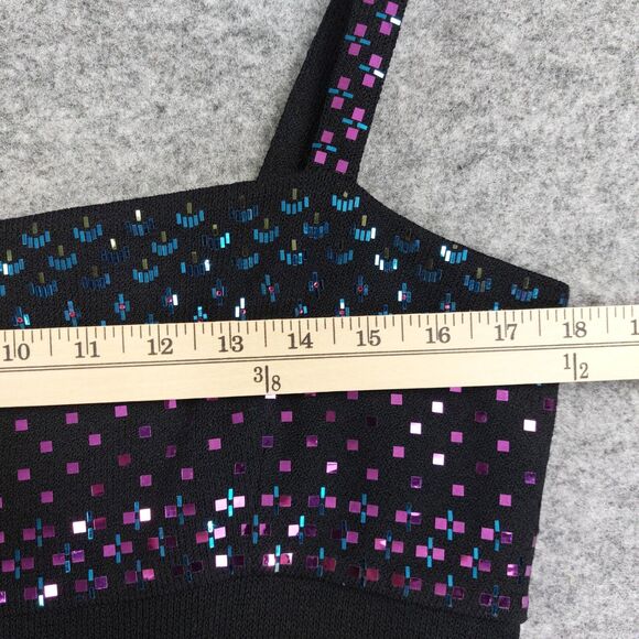 St. John Evening by Marie Gray Sz 10 Black Santana Knit Embellished Maxi Dress - Picture 3 of 14